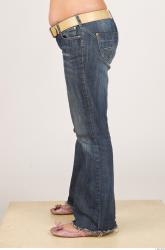 Leg Woman Casual Jeans Average Studio photo references